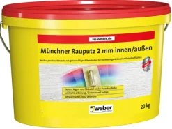 Weber Münchner Rauputz 2 mm Körnung Innen und Außen 20 kg pastös