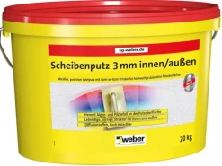 Weber Scheibenputz 3 mm Körnung Innen und Außen 20 kg pastös