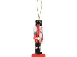 Weihnachts-Deko Nussknacker Anhänger 35 x 27 x 100 mm Rot-Grün 4-fach Sortiert