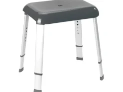 Wenko Duschhocker Secura Premium Anthrazit höhenverstellbar