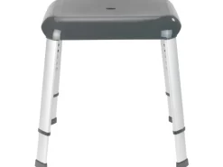 Wenko Duschhocker Secura Premium Anthrazit höhenverstellbar