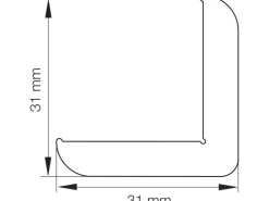 Winkelleiste 31 x 31 mm Länge 2,5 m Anthrazit