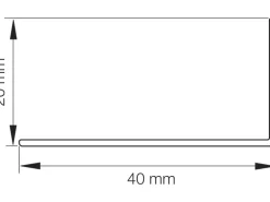 Winkelprofil 40 x 20 mm Nutzlänge 97,5 cm Weiß