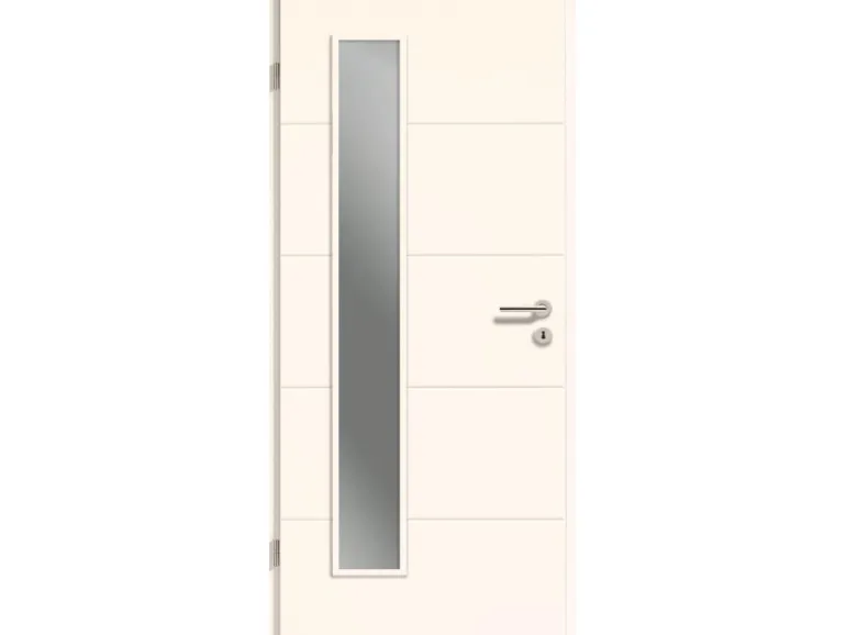 Zimmertür Catro Line ähnl. RAL 9016 LA1-B Klarglas 198,5 x 61 cm Anschlag L