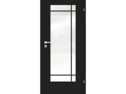 Zimmertür inkl. Glas CPL/PP M.5 Schwarz 86 cm x 198,5 cm Re
