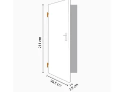 Zimmertür Straight Line 5505 ähnl. RAL 9010 (GA24) 98,5 cm x 211 cm Links