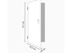Zimmertür Straight Line 5505 ähnl. RAL 9010 (GA24) 73,5 cm x 211 cm Links