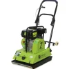 Zipper Rüttelplatte ZI-RPE90 inkl. Gummimatte und Fahrwerk 90 kg 4 kW