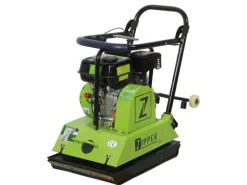 Zipper Rüttelplatte ZI-RPE90 inkl. Gummimatte und Fahrwerk 90 kg 4 kW