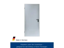 ZK-Tür-Element eingehängt Verzinkt 1000 mm x 2000 mm x 80 mm DIN Links