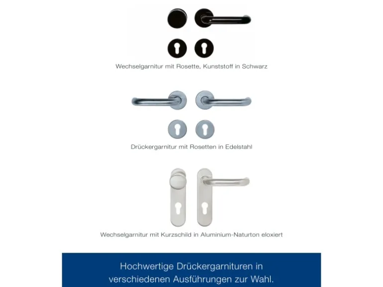 ZK-Tür-Element eingehängt Verzinkt 750 mm x 2000 mm x 80 mm DIN Rechts