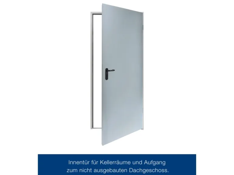 ZK-Tür-Element eingehängt Verzinkt 750 mm x 2000 mm x 80 mm DIN Rechts