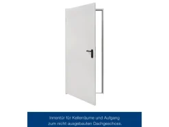 ZK-Tür-Element mit Eckzarge Weiß 875 mm x 2000 mm x 55 mm DIN Links