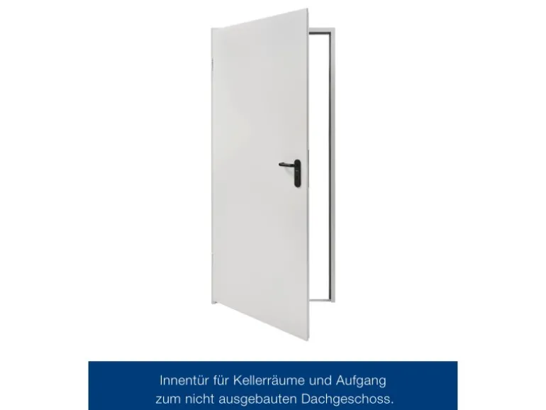 ZK-Tür-Element mit Eckzarge Weiß 750 mm x 1875 mm x 55 mm DIN Links