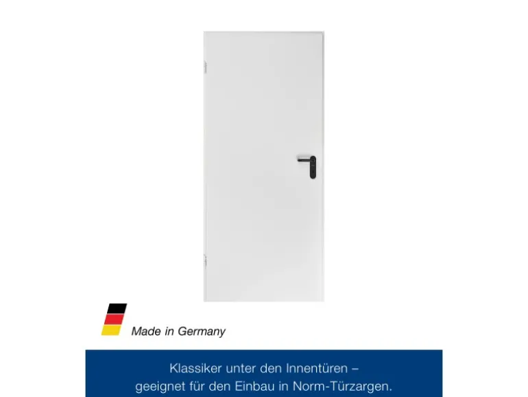 ZK-Tür-Element mit Eckzarge Weiß 750 mm x 1875 mm x 55 mm DIN Links