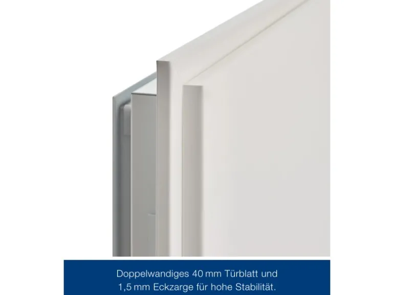 ZK-Tür-Element mit Eckzarge Weiß 750 mm x 1875 mm x 55 mm DIN Links
