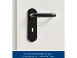 ZK-Tür-Element mit Eckzarge Weiß 875 mm x 2000 mm x 55 mm DIN Rechts