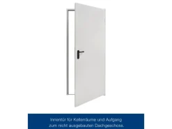 ZK-Tür-Element mit Eckzarge Weiß 875 mm x 2000 mm x 55 mm DIN Rechts