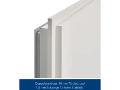 ZK-Tür-Element mit Eckzarge Weiß 875 mm x 2000 mm x 55 mm DIN Rechts