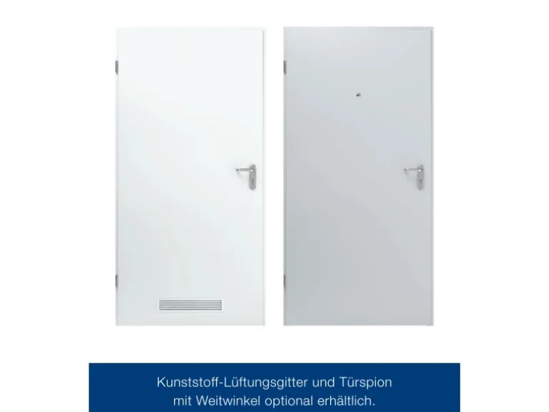 ZK-Tür-Element mit Eckzarge Weiß 1000 mm x 1875 mm x 55 mm DIN Rechts