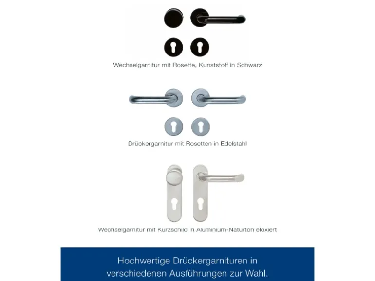 ZK-Tür-Element mit Eckzarge Weiß 1000 mm x 1875 mm x 55 mm DIN Rechts