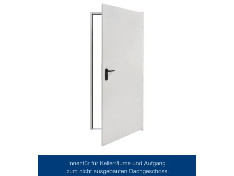 ZK-Tür-Element mit Eckzarge Weiß 1000 mm x 1875 mm x 55 mm DIN Rechts
