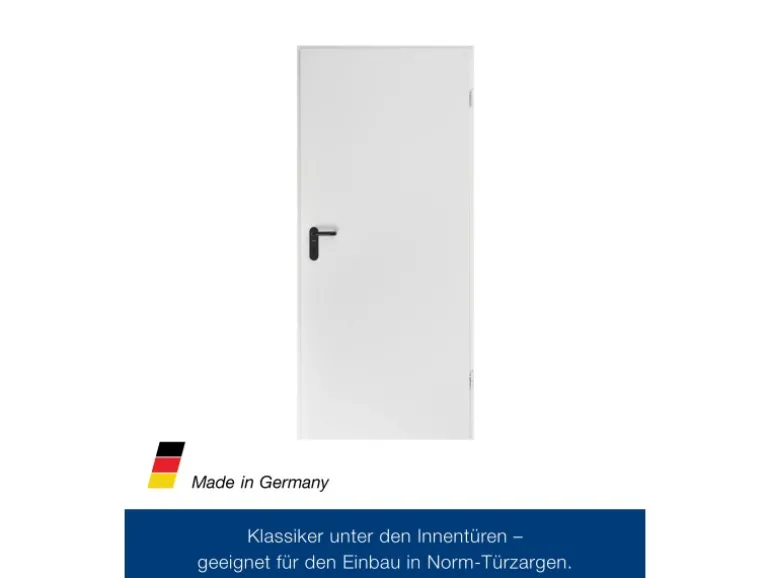 ZK-Tür-Element mit Eckzarge Weiß 1000 mm x 1875 mm x 55 mm DIN Rechts