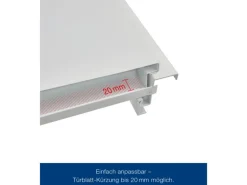 ZK-Tür-Element mit Eckzarge Weiß 1000 mm x 1875 mm x 55 mm DIN Rechts