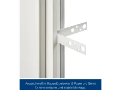 ZK-Tür-Element mit Eckzarge Weiß 750 mm x 2000 mm x 55 mm DIN Rechts