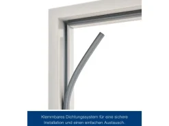 ZK-Tür-Element mit Eckzarge Weiß 750 mm x 2000 mm x 55 mm DIN Rechts